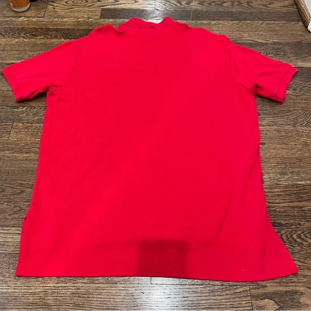 Ralph Lauren Men's Bright Red Polo Shirt Size Large